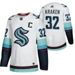 Seattle Kraken Primary Logo #32 White Stitched Jersey