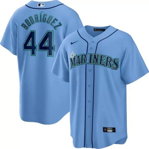 Seattle Mariners #44 Julio Rodr¨ªguez Blue Cool Base Stitched Jersey