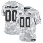 Seattle Seahawks Custom Arctic Camo 2024 F.U.S.E. Salute To Service Limited Stitched Jersey