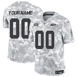 Seattle Seahawks Custom Arctic Camo 2024 F.U.S.E. Salute To Service Limited Stitched Jersey