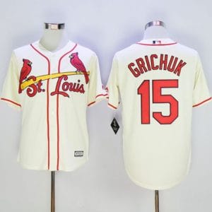 Cardinals #15 Randal Grichuk Cream New Cool Base Stitched Jersey