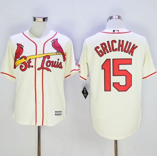 Cardinals #15 Randal Grichuk Cream New Cool Base Stitched Jersey