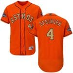 Houston Astros #4 George Springer Orange 2018 Gold Program Flexbase Stitched Jersey
