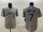 Kansas City Royals #7 Bobby Witt Jr. Gray 2024 Away Limited Stitched Jersey