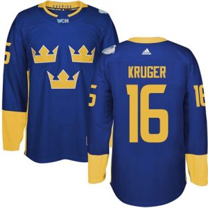 Team Sweden #16 Marcus Kruger Blue 2016 World Cup Stitched Jersey