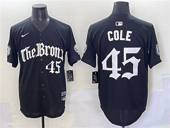 New York Yankees #45 Gerrit Cole Black 'Gothic Legacy Edition' Vapor Premier Limited Stitched Jersey