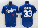 Los Angeles Dodgers #33 James Outman Blue Flex Base Stitched Jersey