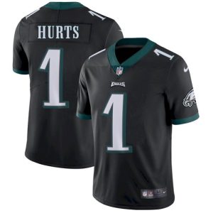 Eagles #1 Jalen Hurts Black Vapor Untouchable Limited Stitched Jersey