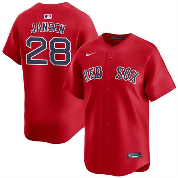 Boston Red Sox #28 Danny Jansen Red 2024 Alternate Limited Stitched Jersey