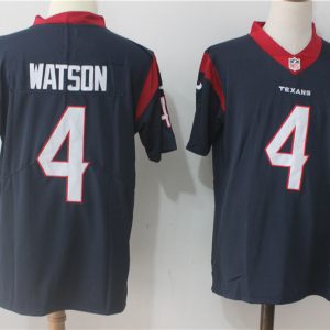 Houston Texans #4 Deshaun Watson Navy Blue Team Color Stitched Vapor Untouchable Limited Nike Jersey