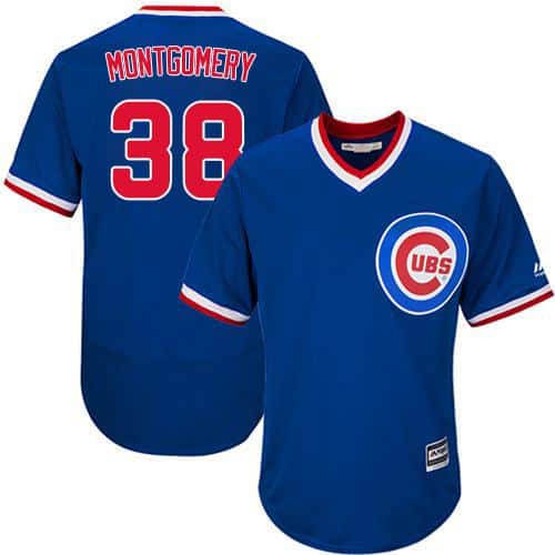 Cubs #38 Mike Montgomery Blue Flexbase Authentic Collection Cooperstown Stitched Jersey
