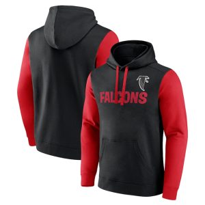 Atlanta Falcons Black Red Fleece Pullover Hoodie