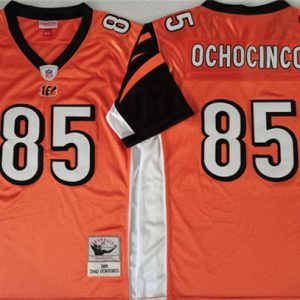 Cincinnati Bengals #85 Chad Ochocinco Orange Throwback Stitched Jersey