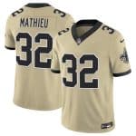 New Orleans Saints #32 Tyrann Mathieu Gold 2025 F.U.S.E. Alternate Vapor Limited Football Stitched Jersey