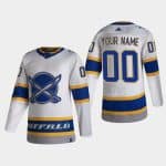 Adidas Buffalo Sabres Custom White 2020-21 Reverse Retro Stitched Jersey