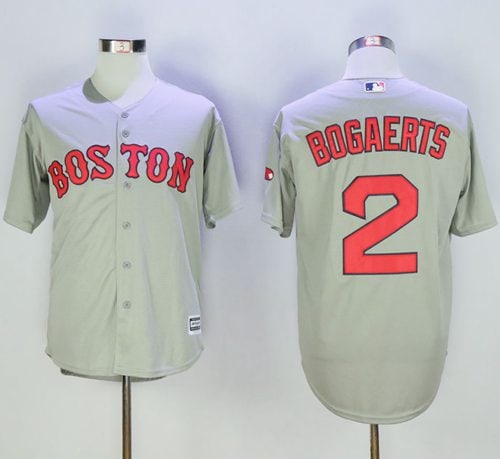 Red Sox #2 Xander Bogaerts Grey New Cool Base Stitched Jersey
