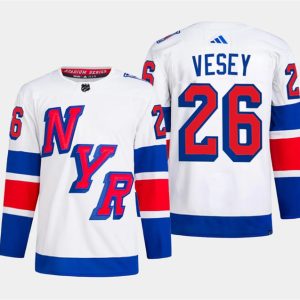 New York Rangers #26 Jimmy Vesey White 2024 Stadium Series Stitched Jersey