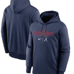 Atlanta Braves 2021 Navy World Series Collection Dugout Pullover Hoodie