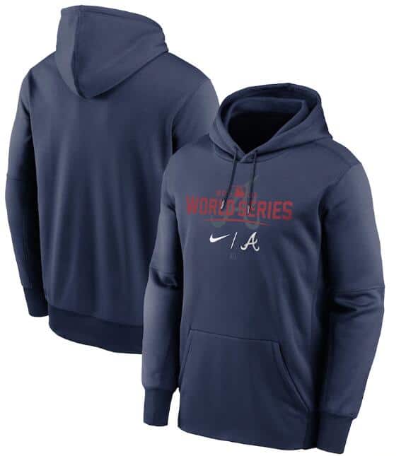 Atlanta Braves 2021 Navy World Series Collection Dugout Pullover Hoodie
