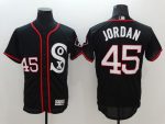 White Sox #45 Michael Jordan Black New Flexbase Authentic Collection Stitched Jersey