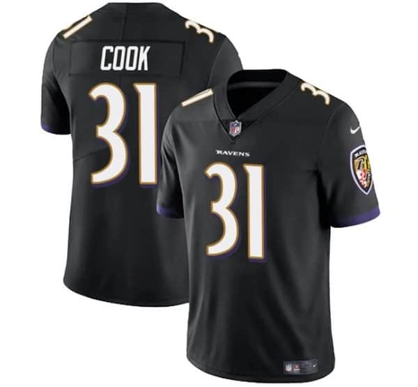 Baltimore Ravens #31 Dalvin Cook Black Vapor Limited Jersey