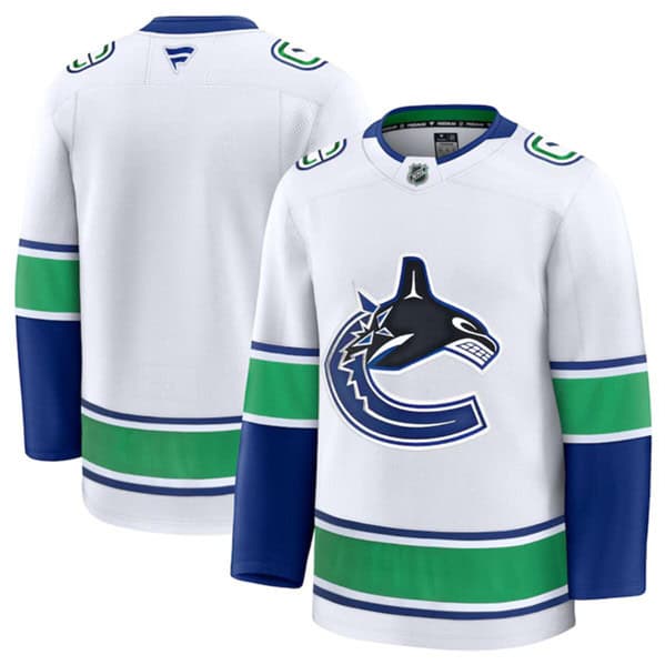 Vancouver Canucks Blank White 2024-25 Away Stitched Jersey