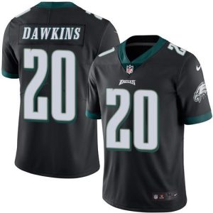 Eagles #20 Brian Dawkins Black Stitched Limited Rush Nike Jersey