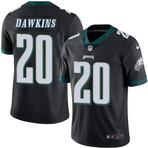 Eagles #20 Brian Dawkins Black Stitched Limited Rush Nike Jersey