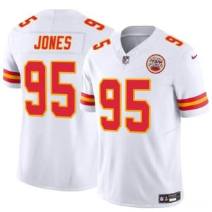 Kansas City Chiefs #95 Chris Jones White 2024 F.U.S.E Vapor Untouchable Limited Stitched Jersey