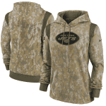 New York Jets 2021 Camo Salute To Service Therma Performance Pullover Hoodie(Run Small)