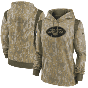 New York Jets 2021 Camo Salute To Service Therma Performance Pullover Hoodie(Run Small)
