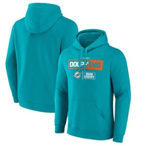 Miami Dolphins Aqua X Bud Light Pullover Hoodie