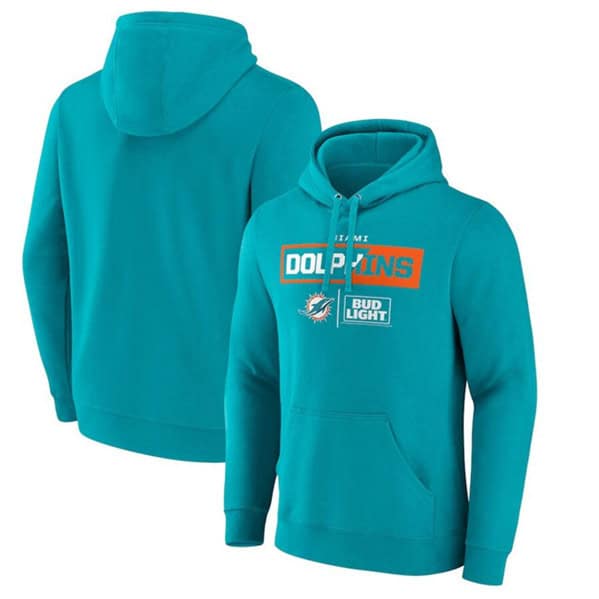 Miami Dolphins Aqua X Bud Light Pullover Hoodie