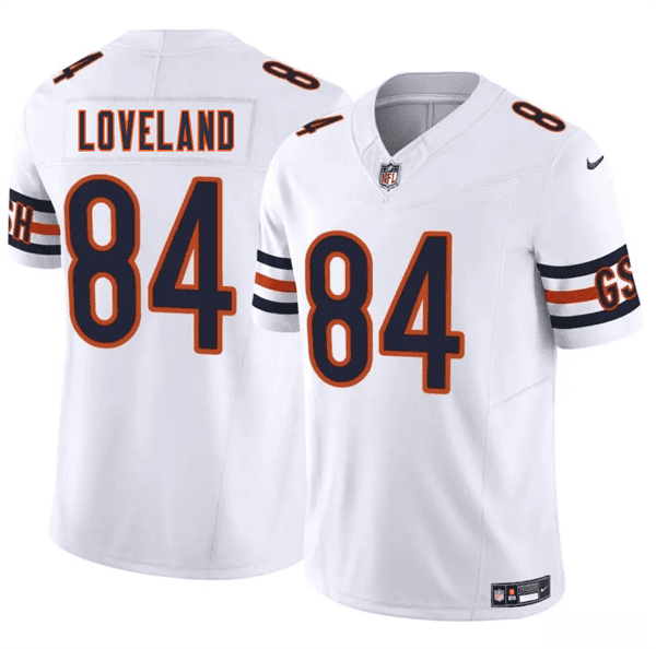 Chicago Bears #84 Colston Loveland White 2025 Draft F.U.S.E. Vapor Untouchable Limited Football Stitched Jersey
