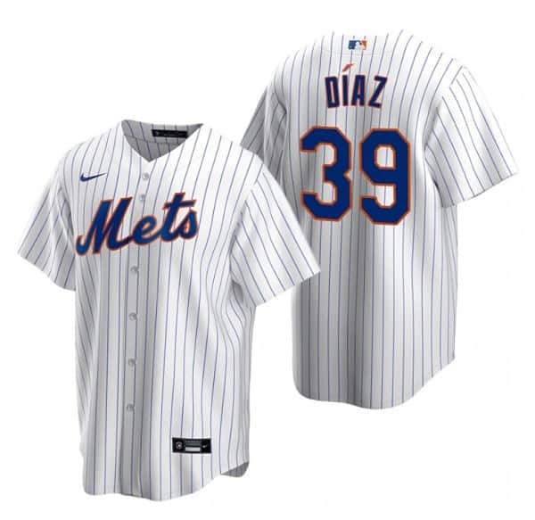 New York Mets #39 Edwin D¨ªaz White Cool Base Stitched Baseball Jersey