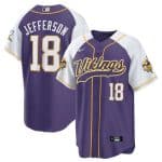 Minnesota Vikings #18 Justin Jefferson Purple White Cool Base Stitched Jersey