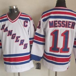 Rangers #11 Mark Messier White CCM Throwback Stitched Jersey