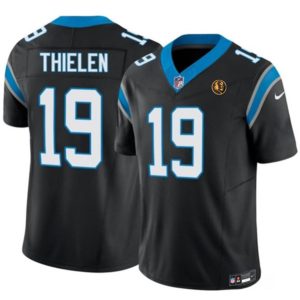 Carolina Panthers #19 Adam Thielen Black 2023 F.U.S.E. With John Madden Patch Vapor Limited Stitched Jersey