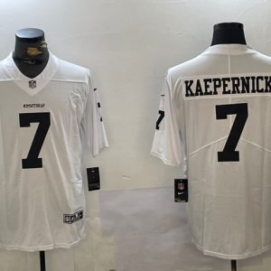 Las Vegas Raiders #7 Colin Kaepernick White Vapor Limited Stitched Jersey