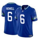 Seattle Seahawks #6 Sam Howell Royal 2023 F.U.S.E. Vapor Throwback Limited Stitched Jersey
