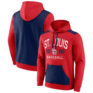 St. Louis Cardinals Navy Red Chip In Pullover Hoodie