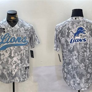 Detroit Lions Team Big Logo 2024 Arctic Camo Salute To Service Stitched Jersey