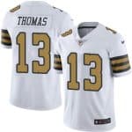 Saints #13 Michael Thomas White Stitched Limited Rush Nike Jersey