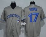 Blue Jays #17 Ryan Goins Grey New Cool Base Stitched Jersey