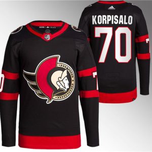 Ottawa Senators #70 Joonas Korpisalo Black Stitched Jersey