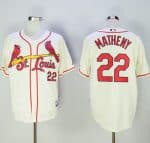 Cardinals #22 Mike Matheny Cream Cool Base Stitched Jersey