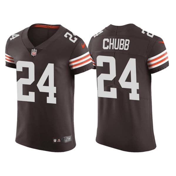 Cleveland Browns #24 Nick Chubb Brown Vapor Untouchable Limited Stitched Jersey