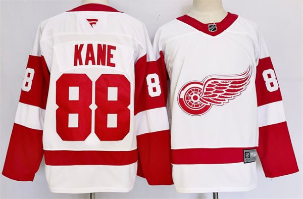 Detroit Red Wings #88 Patrick Kane White 2024-25 Stitched Jersey