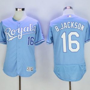 Royals #16 Bo Jackson Light Blue Flexbase Authentic Collection Stitched Jersey