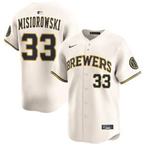 Milwaukee Brewers #33 Jacob Misiorowski Cream 2025 Limited Stitched Jersey